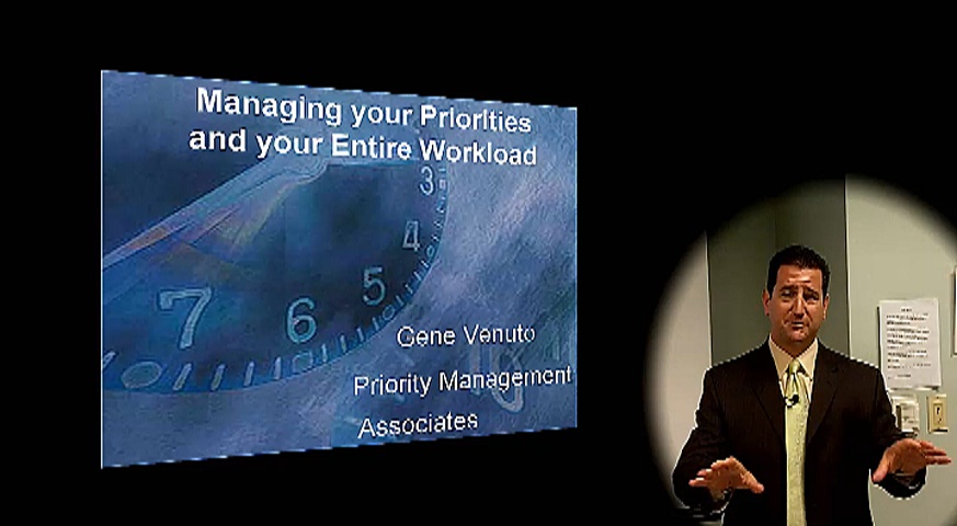 Gene Venuto discusses time management at Burlington Chamber Lunch 'n' Learn