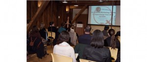 D&R Greenway in Princeton is a comfortable, intimate venue for NJCAMA events. Earlier this year Sarah Cirelli of Withum, Smith+Brown discussed social media. (Frank Peluso Photo)