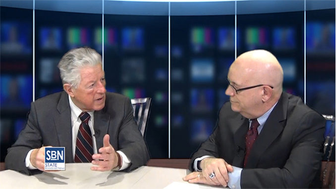 SBN's in-studio interview with former NJ Gov. Jim Florio won an award TV for news features.